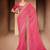 pink embroidered bandhani saree