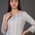 structured women printed kurta with trousers