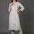 structured women printed kurta with trousers