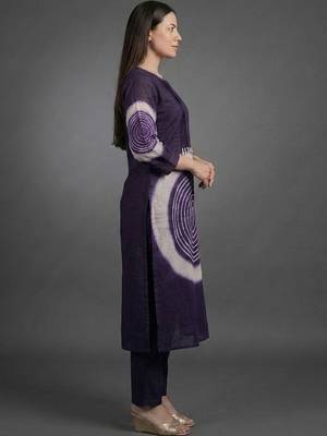 formal women dyed kurta with trousers 4
