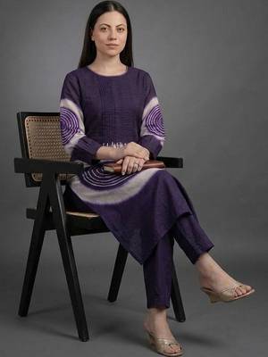 formal women dyed kurta with trousers 5
