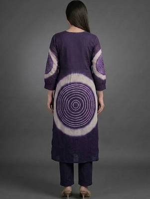 formal women dyed kurta with trousers 6