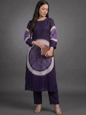 formal women dyed kurta with trousers 7