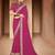 pink embroidered bandhani saree