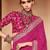 pink embroidered bandhani saree