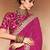 pink embroidered bandhani saree