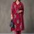 everyday workwear women ethnic motifs embroidered regular thread work cotton kurta with trousers & with dupatta