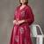everyday workwear women ethnic motifs embroidered regular thread work cotton kurta with trousers & with dupatta