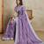 Purple embroidered silk blend designer saree