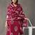formal women ethnic motifs printed regular cotton kurta with trousers & with dupatta