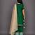 Green printed cotton silk kurta set