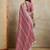 pink embroidered silk blend designer saree