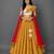 Off white yellow red printed cotton silk lehenga set