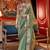 green striped woven design zari uppada celebrity saree