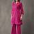 structured women regular cotton kurta with palazzos