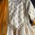 Off white orange printed cotton silk anarkali set