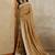 mustard embroidered silk blend saree