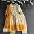 Off white orange printed cotton silk anarkali set