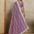mauve embellished embroidered silk blend saree