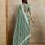 green ethnic motifs embroidered saree