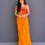 Orange printed georgette co ord set