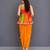 Orange printed georgette co ord set