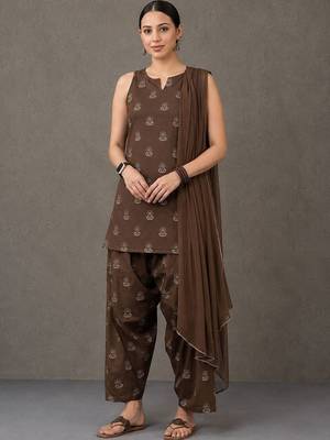 smart printed kurta set 1