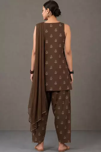 smart printed kurta set