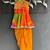 Orange printed georgette co ord set