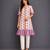 Off white purple printed cotton silk kurta set