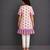 Off white purple printed cotton silk kurta set