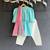 Blue and pink embroidered cotton silk kurta set