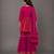 Fuchsia pink woven brocade sharara set