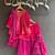 Fuchsia pink woven brocade sharara set