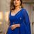 blue embellished embroidered pure georgette saree