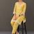 structured women floral printed regular cotton kurta with trousers