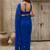 blue embellished embroidered pure georgette saree