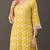 structured women floral printed regular cotton kurta with trousers