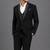 Black embroidered shawl lapel tuxedo set