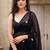 black ethnic motifs embroidered pure georgette saree