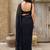 black ethnic motifs embroidered pure georgette saree