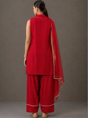 formal women regular kurta with patiala & with dupatta 5