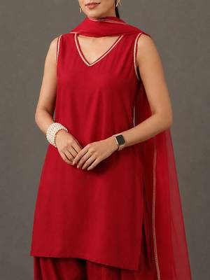 formal women regular kurta with patiala & with dupatta 6
