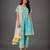 Blue multicolor holi printed cotton silk kurta set