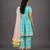 Blue multicolor holi printed cotton silk kurta set