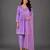 Light purple woven velvet kurta set