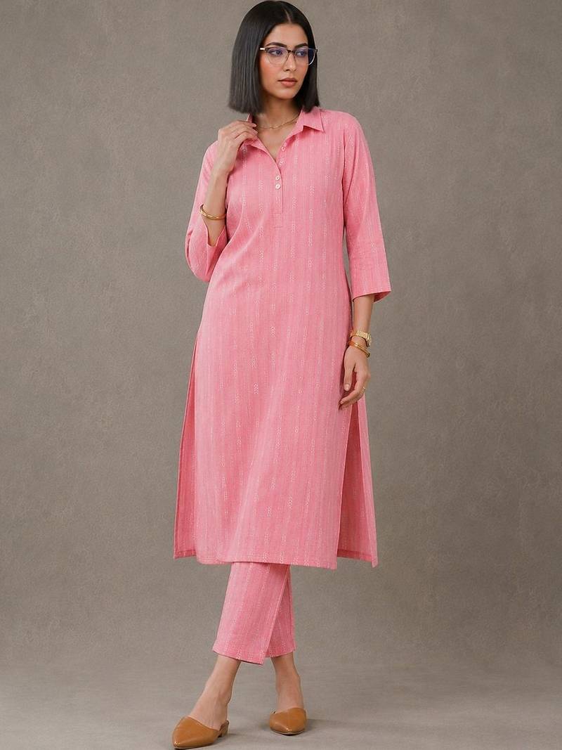 tailored women printed kurta with trousers