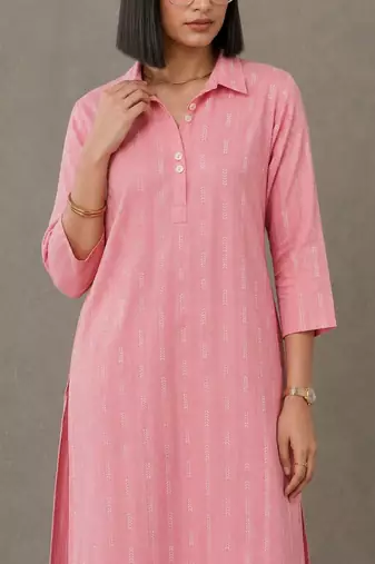 tailored women printed kurta with trousers