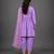 Light purple woven velvet kurta set
