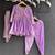 Light purple woven velvet kurta set